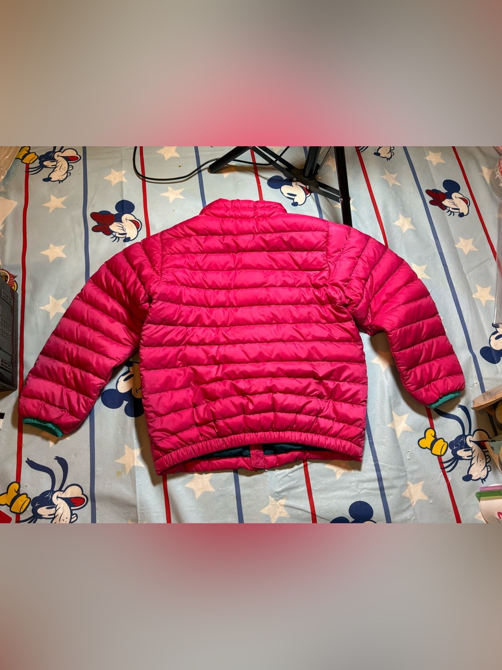 Patagonia nano puff primaloft child jacket pink & blue size 5t - Picture 6 of 7